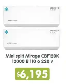 Arteli Mirage Mini split CBF120K oferta