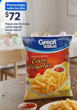 Walmart Great value papas a la francesa corte regular oferta