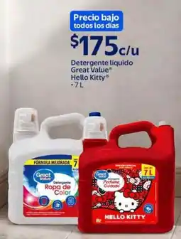 Walmart Express Hello kitty great value detergente líquido oferta