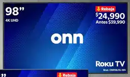 Walmart Onn roku tv 98" oferta