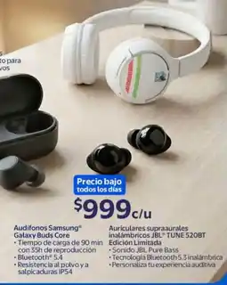 Walmart Audífonos samsung galaxy buds core oferta
