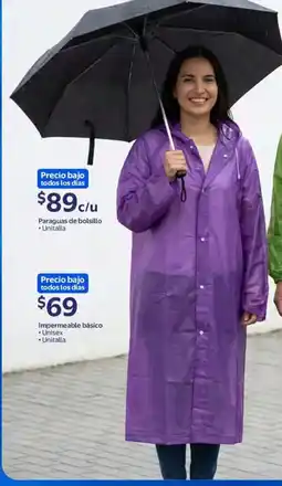 Walmart Impermeable básico oferta