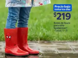 Walmart Spiderman botas de lluvia para niño oferta