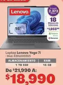Soriana Híper Lenovo - laptop yoga 7i - mod. 83dl0002us oferta