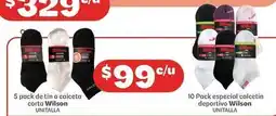 Soriana Híper Wilson - 5 pack de tin o calceta corta oferta