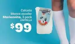 Soriana Híper Calceta blanca escolar oferta