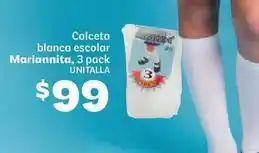 Soriana Híper Calceta blanca escolar oferta