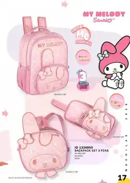 Price Shoes My Melody Backpack Set 3 Pzas oferta