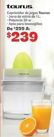 Soriana Híper Taurus - exprimidor de jugos oferta