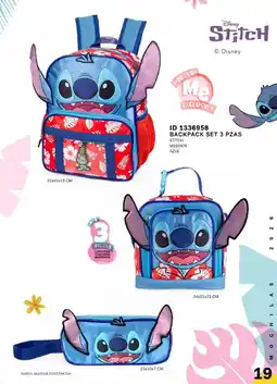 Price Shoes Disney Stitch Backpack Set 3 Pzas oferta