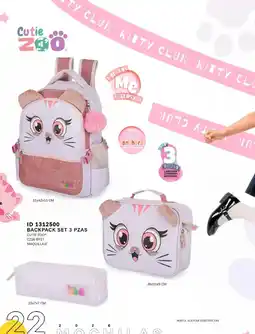 Price Shoes Cutie Zoo Backpack Set 3 Pzas oferta