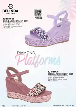 Price Shoes Belinda Peregrín Diamond Platforms oferta