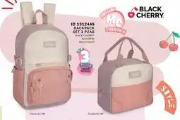 Price Shoes Black Cherry Backpack Set 3 Pzas oferta
