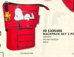 Price Shoes Snoopy backpack set 3 pz oferta