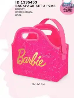 Price Shoes Barbie Backpack Set 3 Pzas oferta