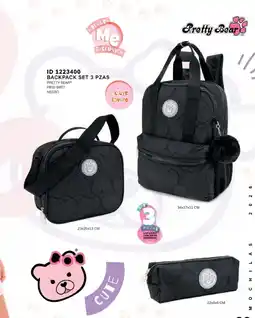 Price Shoes Pretty Bear backpack set 3 pzas oferta