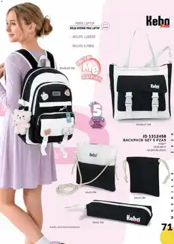 Price Shoes Keho Kids BACKPACK SET 5 PZAS oferta