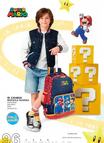 Mario Bros Mochila Ruedas