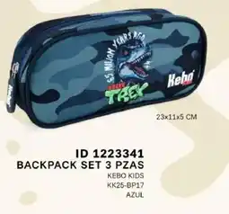 Price Shoes Kebo Kids Backpack Set 3 Pzas oferta