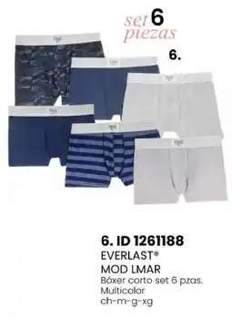 Price Shoes Everlast Bóxer corto set 6 pzas. Multicolor oferta