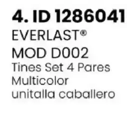 Price Shoes everlast tines set 4 pares multicolor unitalla caballero oferta