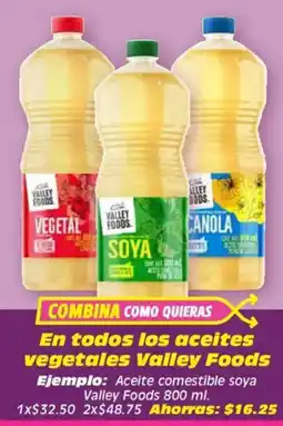 Soriana Súper Valley Foods aceites vegetales oferta