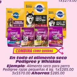 Soriana Súper Pedigree y Whiskas oferta