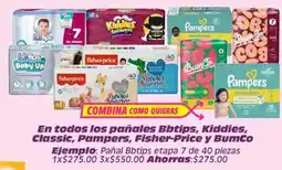 Soriana Híper Bbtips Kiddies Classic Pampers Fisher-Price BumCo oferta