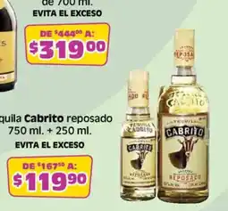 Soriana Súper Cabrito tequila reposado oferta