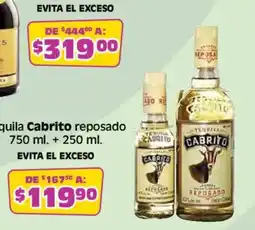 Soriana Híper Cabrito tequila reposado oferta