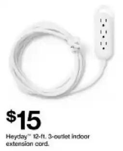Target Heyday 12-ft. 3-outlet indoor extension cord oferta