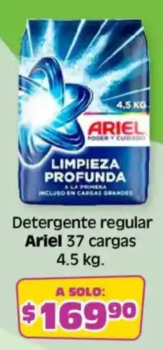 Soriana Súper Ariel detergente regular 37 cargas oferta