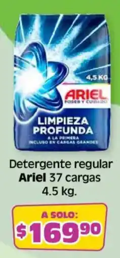 Soriana Híper Ariel detergente regular 37 cargas oferta
