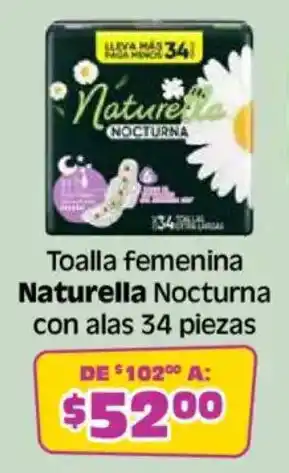 Soriana Híper Naturella Toalla femenina Nocturna oferta