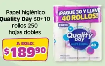 Soriana Híper Quality Day papel higiénico oferta