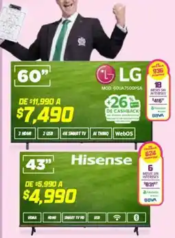 Soriana Híper LG 60" oferta