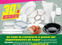 Soriana Híper cristaleria a granel del departamento de hogar oferta