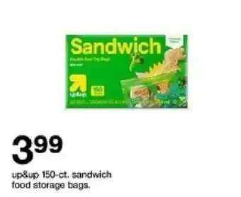 Target up&up sandwich food storage bags oferta