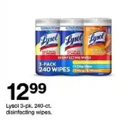 Target Lysol disinfecting wipes oferta
