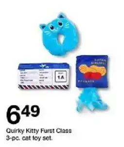 Target Quirky Kitty Furst Class 3-pc. cat toy set. oferta