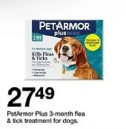 Target PetArmor Plus 3-month flea & tick treatment for dogs oferta