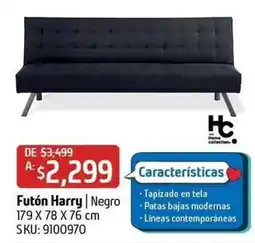 Sodimac Homecenter Home collection Futón Harry | Negro oferta
