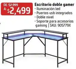 Sodimac Homecenter Escritorio doble gamer oferta
