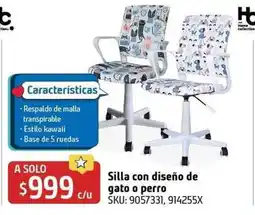 Sodimac Homecenter Home collection Silla con diseño de gato o perro oferta
