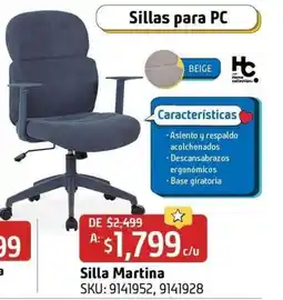 Sodimac Homecenter hc home collection Sillas para PC oferta