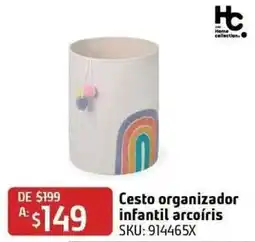 Sodimac Homecenter Home collection. Cesto organizador infantil arcoíris oferta