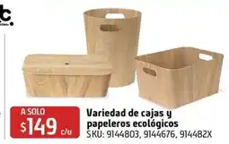 Sodimac Homecenter Variedad de cajas y papeleros ecológicos oferta