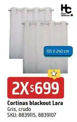 Sodimac Homecenter Home collection Cortinas blackout Lara oferta