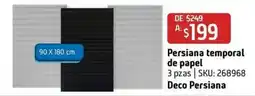 Sodimac Homecenter Deco Persiana Persiana temporal de papel oferta