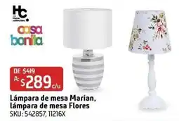 Sodimac Homecenter casa bonita Lámpara de mesa Marian, lámpara de mesa Flores oferta